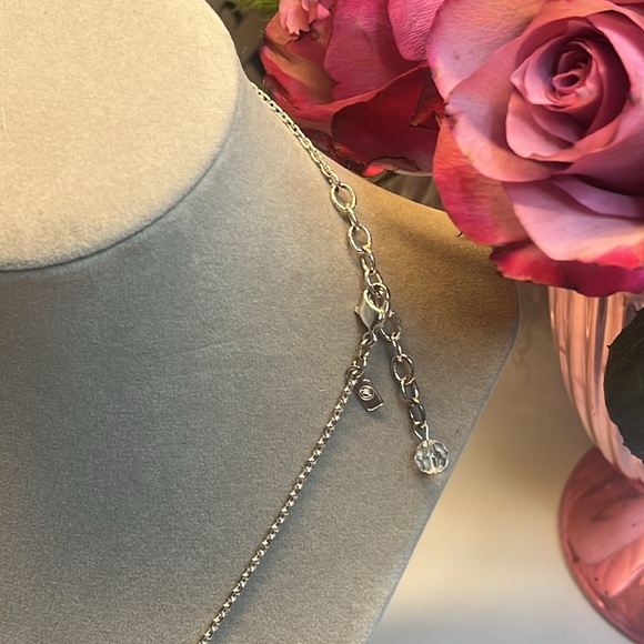 SWAROVSKI 🦢 CRYSTAL CLUSTER BALL VINTAHE NECKLACE - Picture 8 of 10